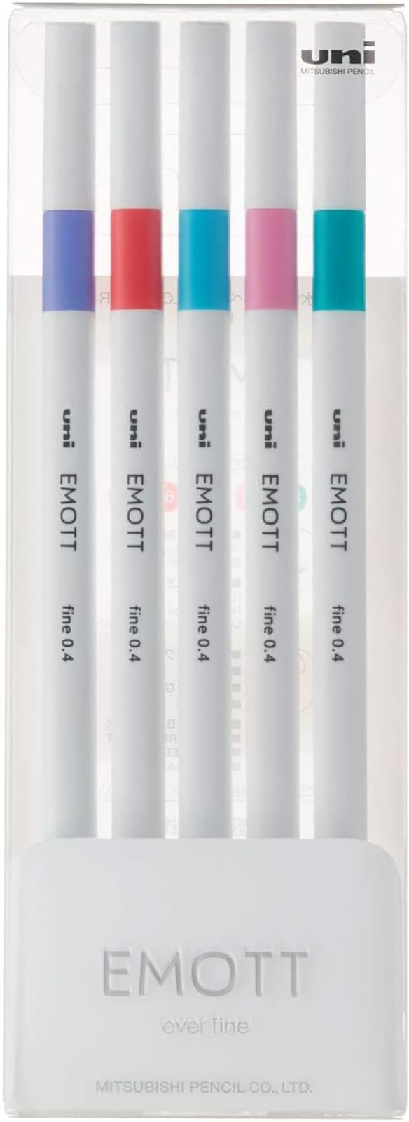 Mitsubishi Pencil EMOTT 5 Водорастворимая ручка, Цвета, Нет. 5, PEMSY5C.NO5