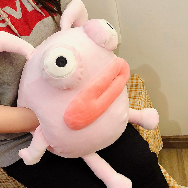 Plush Sausage Mouth Toys Cute Cartoon Girl Pillow Spoof Holiday Gifts Dolls