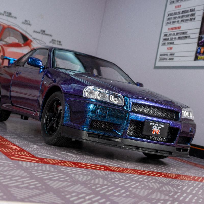 

Jinlifang R34 Skyline Модель из сплава - Японский спортивный автомобиль Реплика Украшения