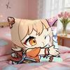 Yoimiya Cute Genshin Impact Cushion Cover Square Short Plush Pillow Case Living Room Sofa Home Decor Funda X