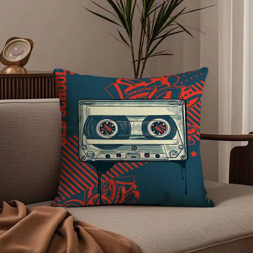C-Cassette Tape Pillow Case Null