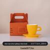 Elegant Handmade Retro Ceramic Coffee Cup & Saucer Set - Coarse Pottery Mug for Pour-Over Coffee