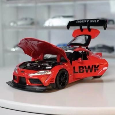 DSDUFU1 1:22 Toyota SUPRA Alloy Racing Car Model Diecasts & Toy Metal Vehicles Car Model High Simulation Sound and Light Kids Gifts
