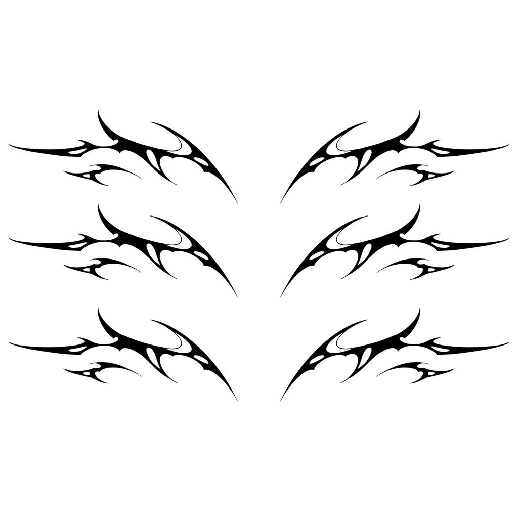 Sole Nero Luna Fiore di Loto Spine Linee Nastro Totem Mezza Braccio Vita Pancia Schiena Tatuaggio Adesivo Amazon
