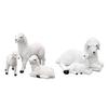 Harz Lamm Figur Kleine Schaf Familie Statue Rustikale Bauernhaus Tier Skulptur für Feengarten Hof Terrasse Landschaftsgestaltung Dekor