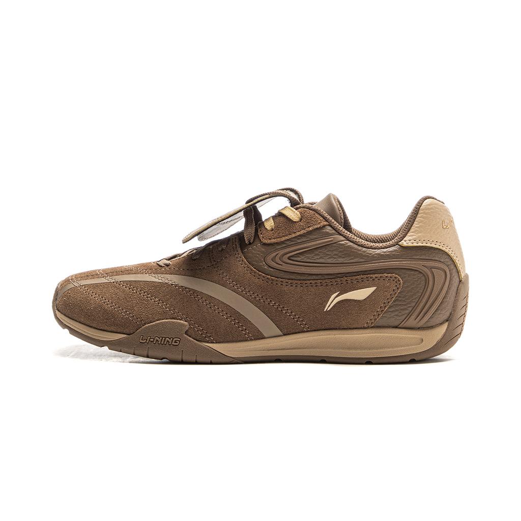 Li Ning Film Pulse Slip Resistant, Abrasion Resistant, Lightweight Low Top Casual Shoes Women's Brown AGLV136-2
