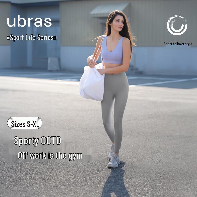 

Ubras Women s Mousse Waist Support Sports Yoga Stirrup Leggings M