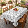 Modern Black Line Minimalist Rectangle Tablecloth for Table Decor Reusable Farmhouse Kitchen Dining Tablecloth Party Decor