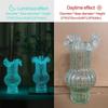 QX2E Fluorescent Glass Flower Vases for Home and Office Centerpices Shelf Decoration