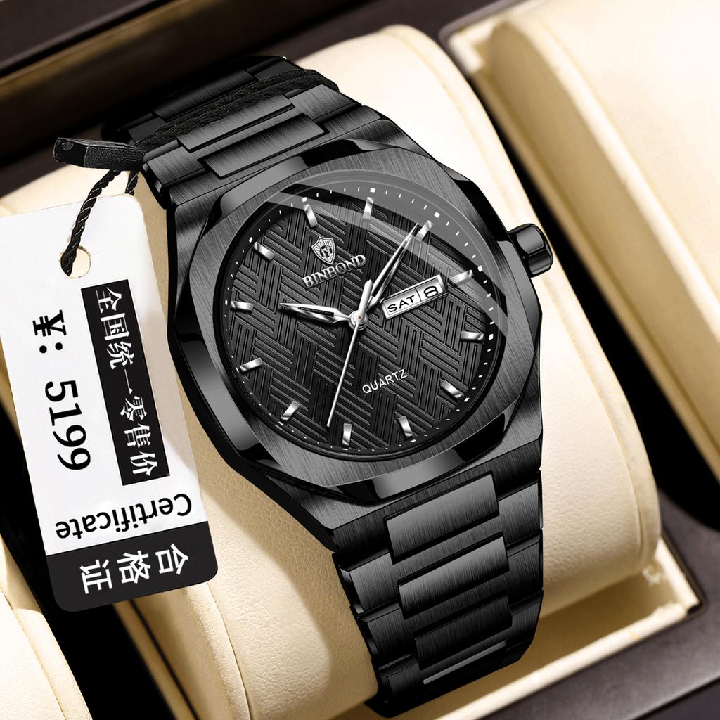 BINBOND Orginal Quartz Watches For Men Luxury Waterproof Regalos Para Hombres Luminous Auto Date Week Display Relojes +Box