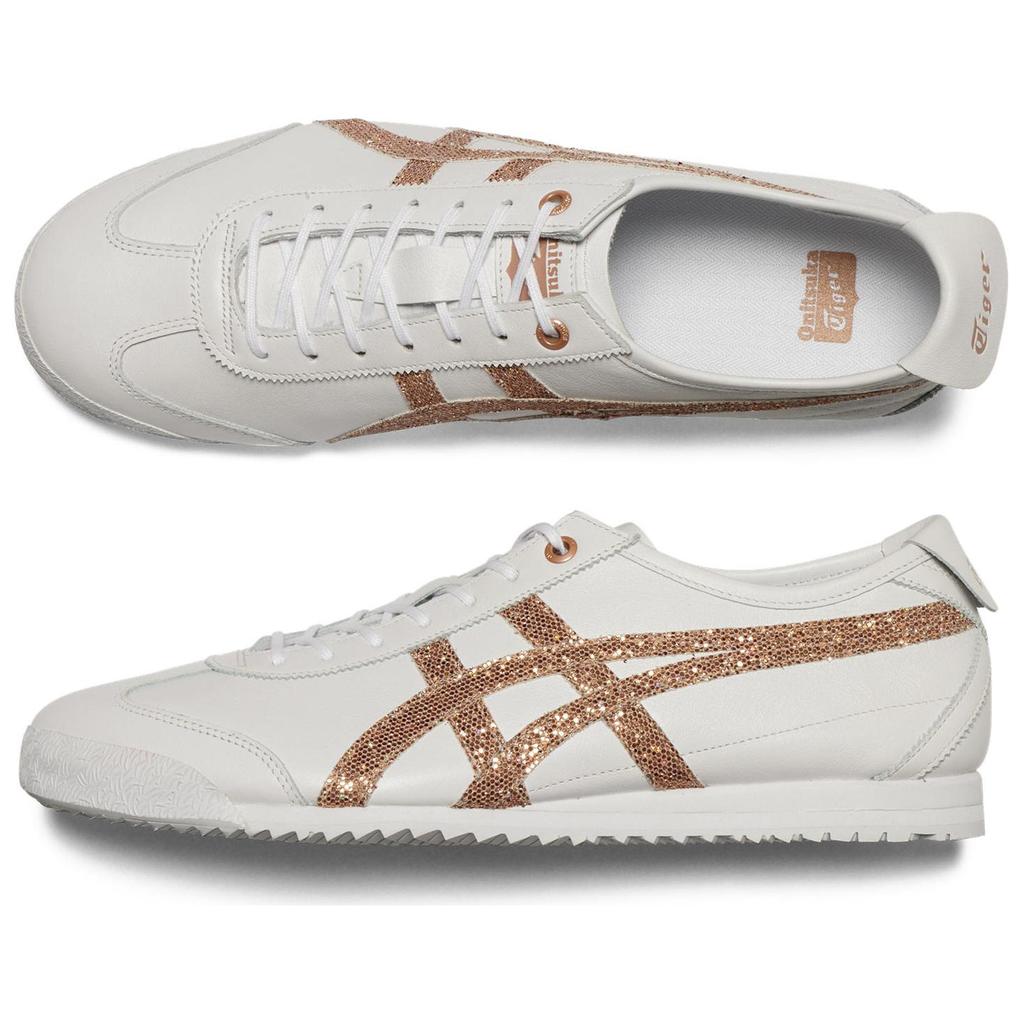 ONITSUKA TIGER Mexico 66 SD White Rose Gold Glitter Unisex Sneakers 1183C345-101