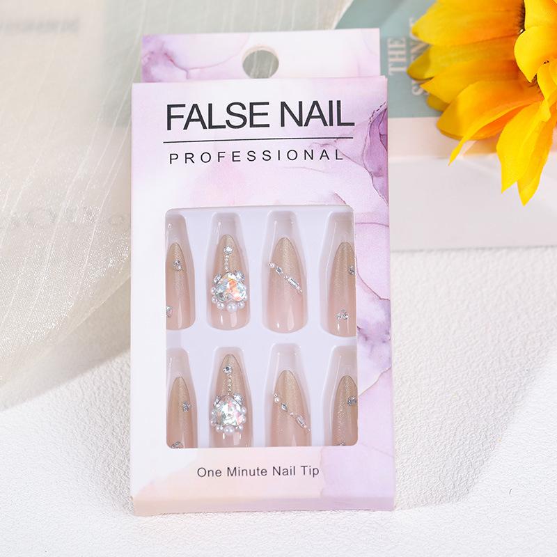 2026 Student Cute Puppy Detachable Handmade Short White Nail Tips
