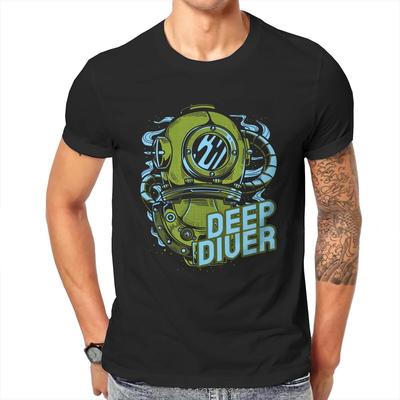 Deep Diver Style TShirt Dive Scuba Diving Top Quality Hip Hop Graphic T Shirt Men Clothing Tees O-neck Fitness T-shirt - Men'...