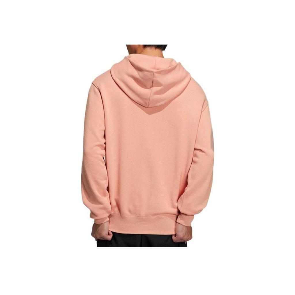adidas Originals Solid Color Bear Logo Patch Hoodie Casual Loose Long Sleeve Pullover Streetwear Unisex Pink HJ7820