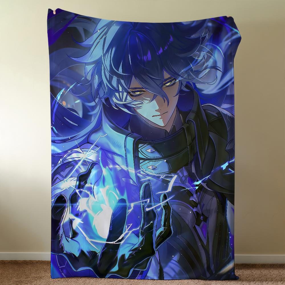 Genshin Impact Flins Decke Überwurf Super Kuschelig Plüsch Wohnzimmer Sofa Couch Kindliche Geburtstagsgeschenke