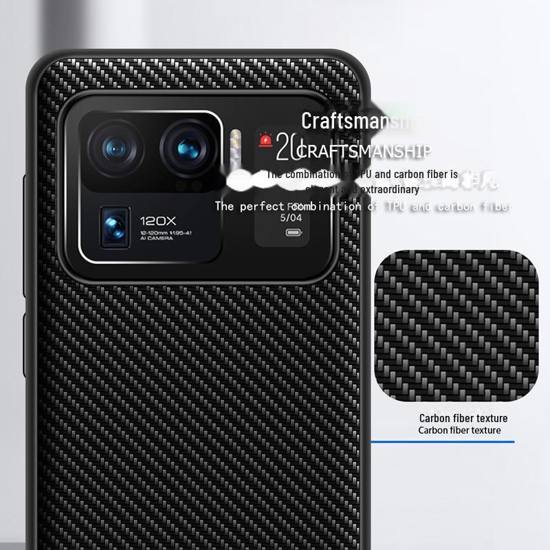 Xiaomi 13Ultra Carbon Fiber Pattern Kevlar Anti-Fall Leather Case for Xiaomi 11Pro