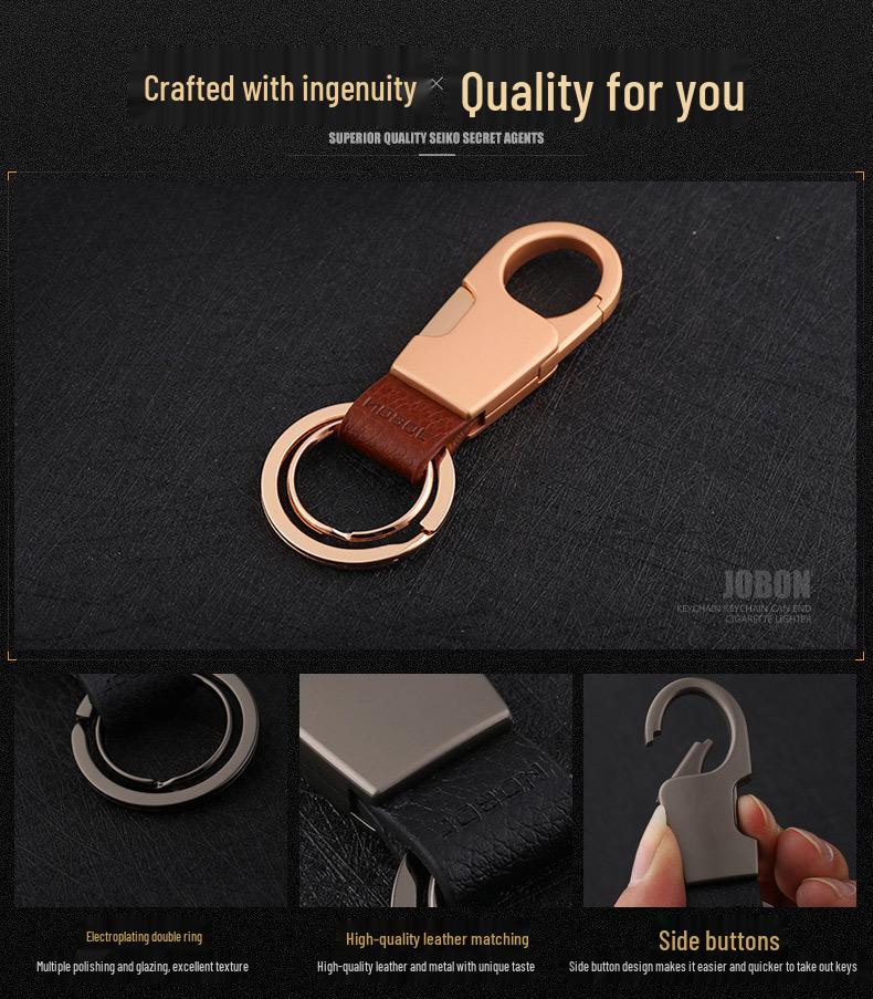 Jobon Zhongbang Men's Car Keychain: Sleek Waist-Hanging Pendant, Model 028