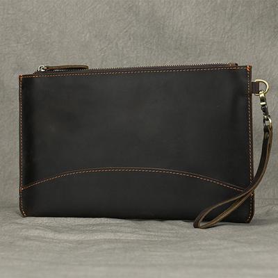 Hot Selling Men's Handbag with Crazy Horsehide, Grab and Toe Layer, Cowhide, Large Capacity Business Wallet