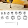 12pcs 316mm Stainless Steel Drill Depth Stop Bit Collar Set Drilling Limit Ring