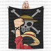 Ace Luffy Sabo One Piece Anime Blankets Flannel Awesome Warm Throw Blanket for Coverlet Autumn/Winter