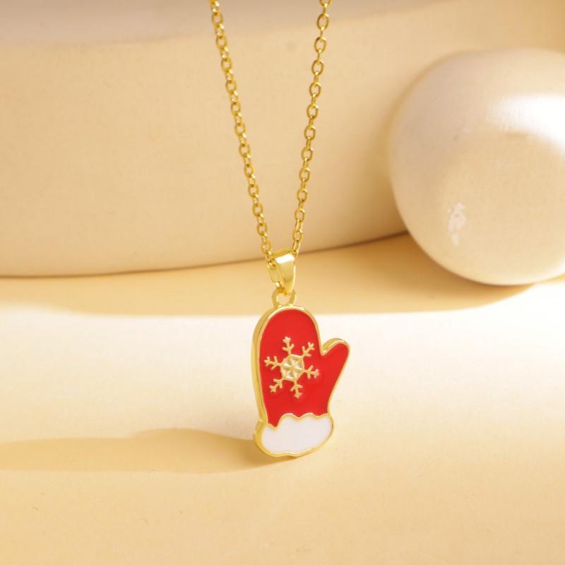 Christmas Necklace Women Titanium Steel Festive Design Trendy Accessory