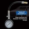 0-100PSI Range Tire Pressure Gauge Long Tube Pressure Meter Tyre Air Tester  Motorcycle Tire