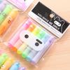 6PCS/Kit Rabbit Mini Highlighter Pen Marker Pens Kawaii Stationery Material Writing School Supplies