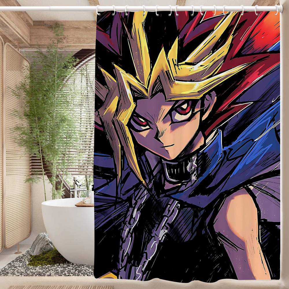 Amine Yu Gi Oh Retro Duschvorhang Sommer Strand Badezimmer Dekorativer Duschvorhang, Wasserdicht