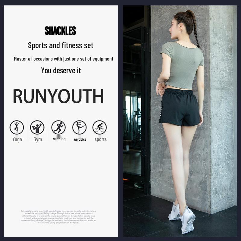 Women's 2026 Quick-Dry Breathable Three-Quarter Sportswear Set for Summer Running & Fitness