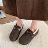 Women Shoes with Winter Velvet Cotton Shoes One Step on Warm and Non Slip for Mom Lightweight for Going Out 2024 New Flat Shoes