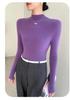 2025 Autumn/Winter Women's Half-High Neck Andy Velvet Slimming Knit Sweater - New Arrival