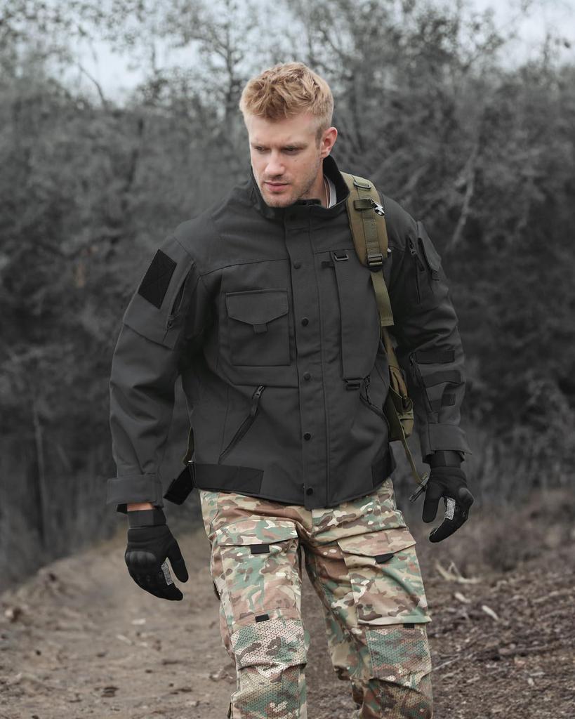 Mark IV Men's Tactical Motorcycle & Mountaineering Jacket: Windproof, Stab-Resistant, Scratch-Resistant, and Wear-Resistant.