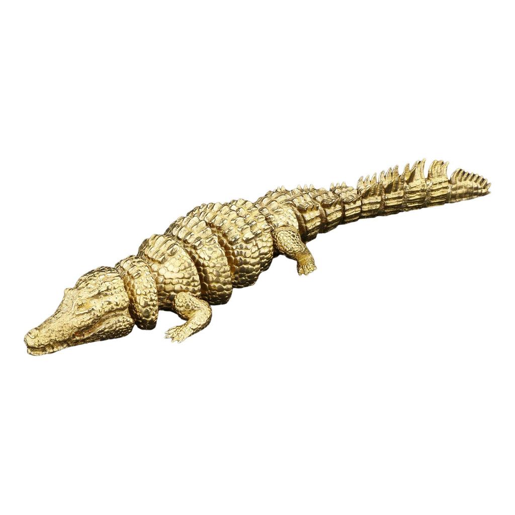 Brass Reptile Sculpture Home Accent Piece
