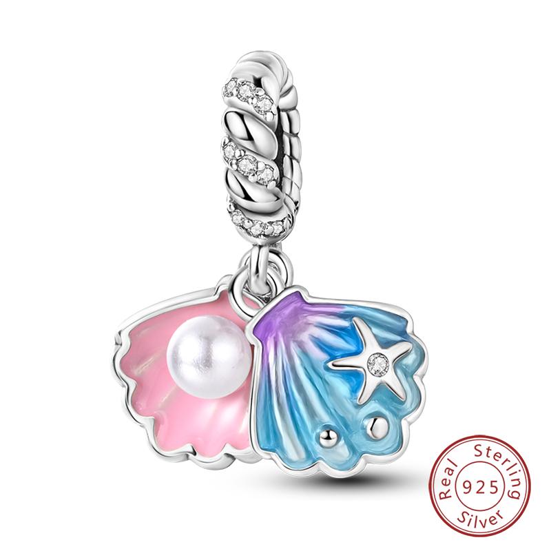 100% Copper Butterfly Fairy Dream Ocean Shell Pearl Mermaid Sea Turtle Sunflower Charms Beads Fit Qikaola Bracelets