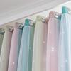 2PCS Star Curtains Blackout High Precision Curtains for Kids Girls Bedroom Living Room Colorful