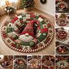 Indoor Festive Area Rug Christmas 3D Rug, Illusion Round Decorative Holiday Floor Mat, Carpet for Home Living Room Decoration Soft Comfortable
