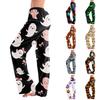 Damen Halloween Print Kordelzug Hose Lässige Lounge Hose Elastische Taille Entspannte Passform Volle Länge Weicher Stoff