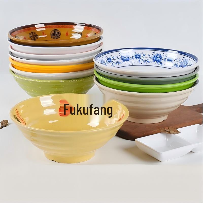 Diruien Durable Melamine Noodle Bowl for Commercial and Home Use
