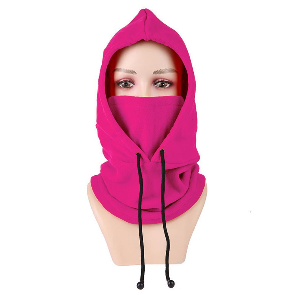 Winter Outdoor Cycling Fleece Lined Knitted Face Mask Hat Windproof Cold Proof Snow Sports Headwear Motorcycle Warmth Protection