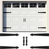 Garage Door Decorative Magnets 4 Hinges 2 Handles Set Reusable Removable Hardware Quick Fixing for Metal Door Decors