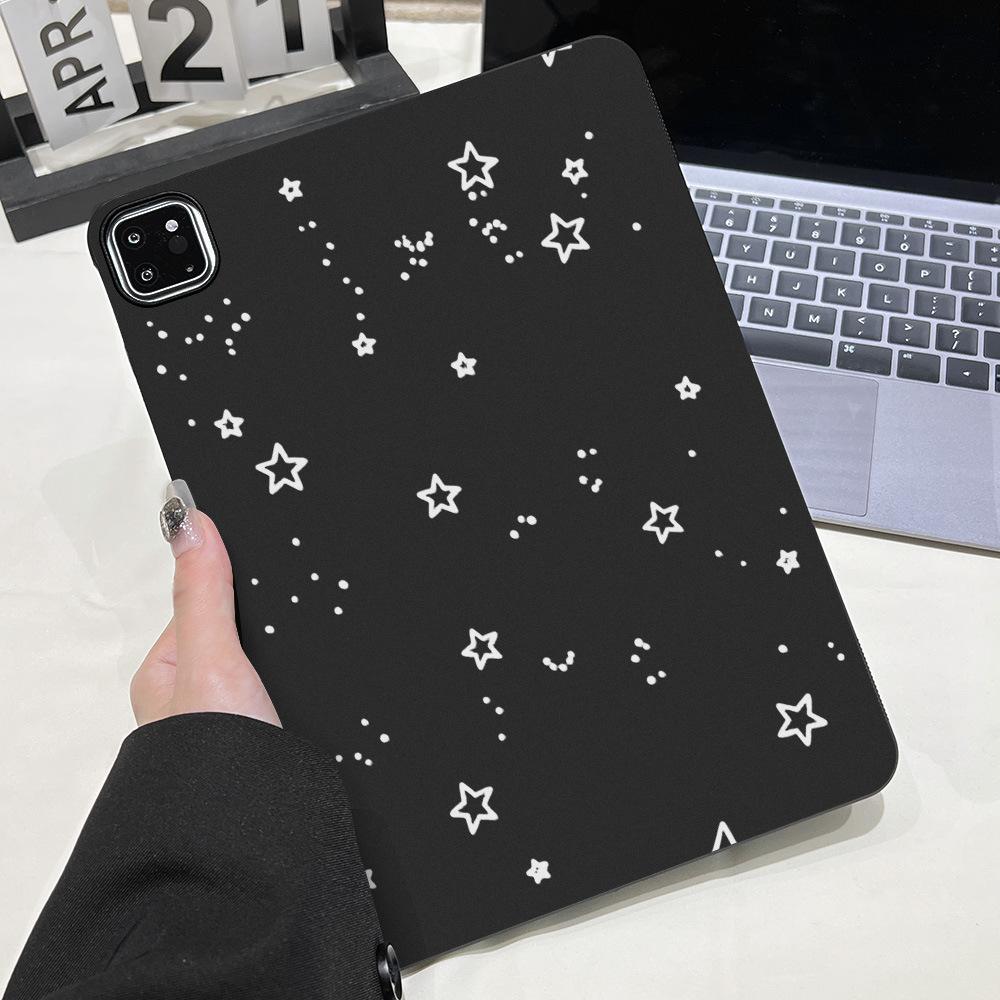 Black background full screen stars suitable for Apple iPad 10.5 inch protective case Xiaomi Pad 6 soft case Samsung light and thin