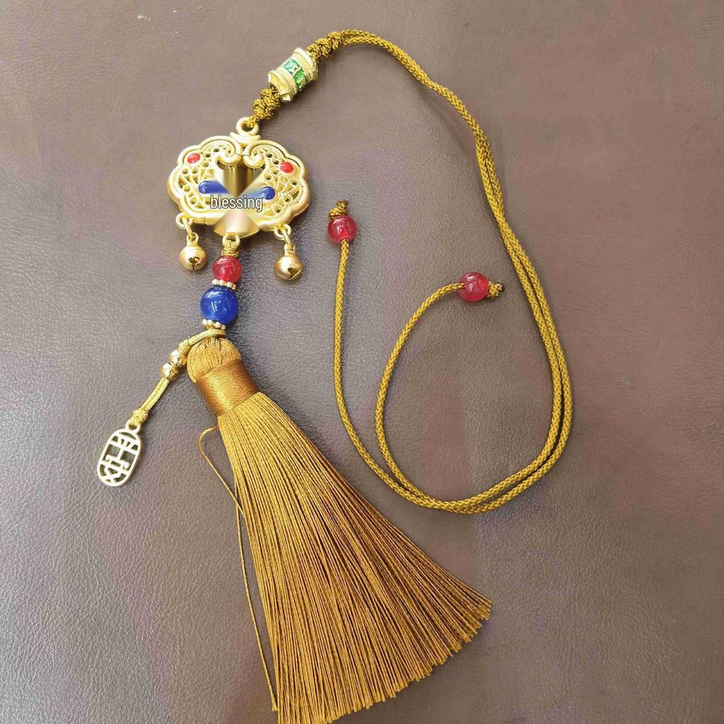 Imitation Brass Ruyi Ping An Pixiu Rearview Mirror Tassel Ornament