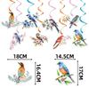 Spring birthday party decoration set, spring flower and bird theme birthday arrangement banner pulling flag spiral