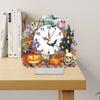 Kit de Relógio de Pintura com Diamantes DIY Acrílico Plano 2D de Halloween Decoração de Mesa para Decoração de Quarto