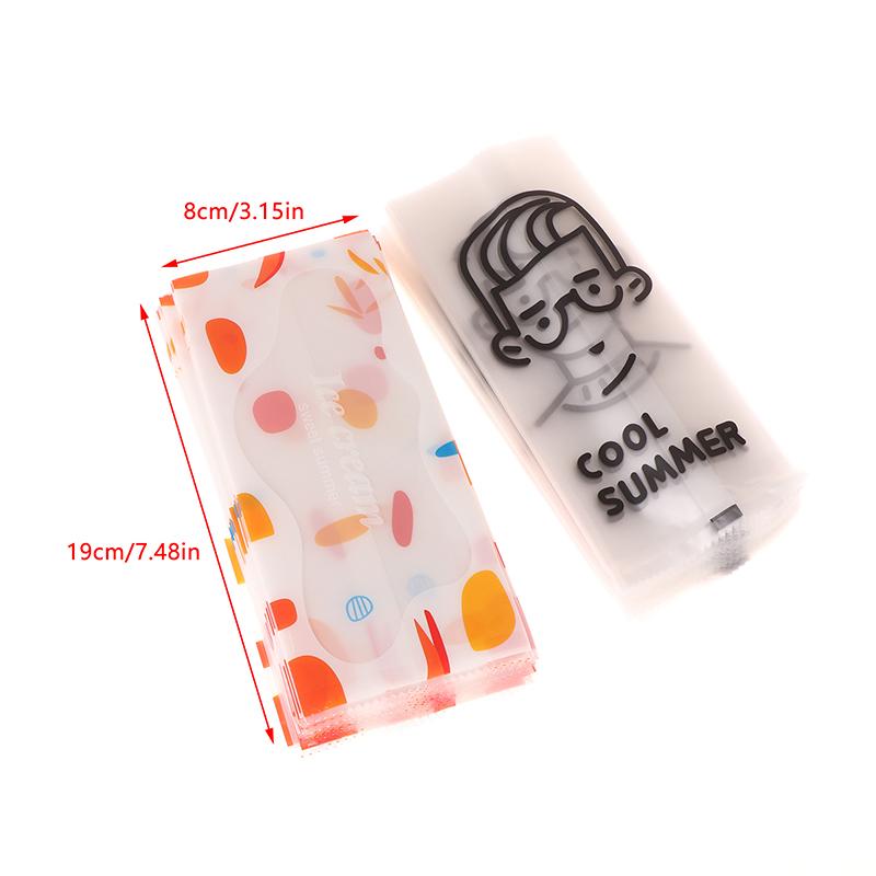 100Pcs Disposable Ice Popsicles Bags Thick Frozen Pops Handmade Ice Cream Plastic Wrappers For Candy Food Grade Packing Bag
