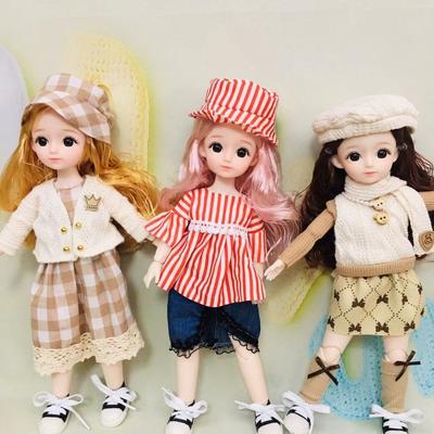 1/6 SD 30cm Pop met Kleding Aantrekkelijke Ogen Lang Haar Prinsessen Verkleedpoppen Anime met Pruik Make-up