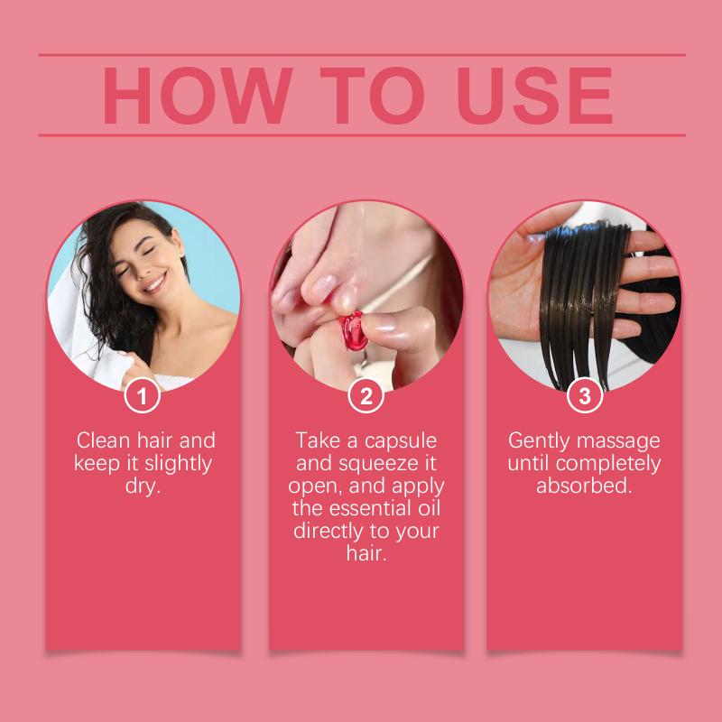 Eelhoe Anti Hair Loss Hair Vitamin Capsule Oil Keratin Complex Oil Smooth Silky Hair Serum Hair Mask Repair Frizz Damaged