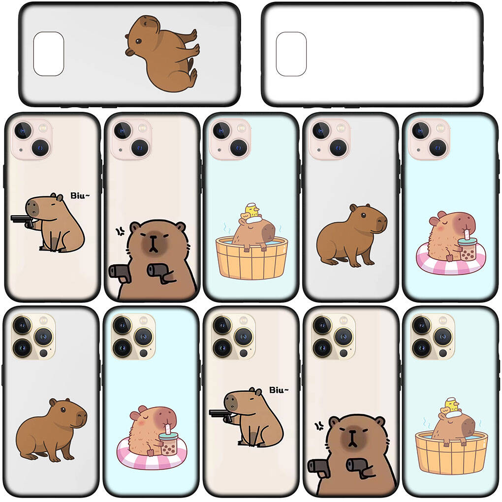 For Samsung Galaxy S25 S24 S23 S22 S21 Ultra FE Plus A17 A37 A57 A56 A55 A06 A16 A15 A36 A26 A35 A05 A25 A54 A34 Phone Case Poster Capybara Cover