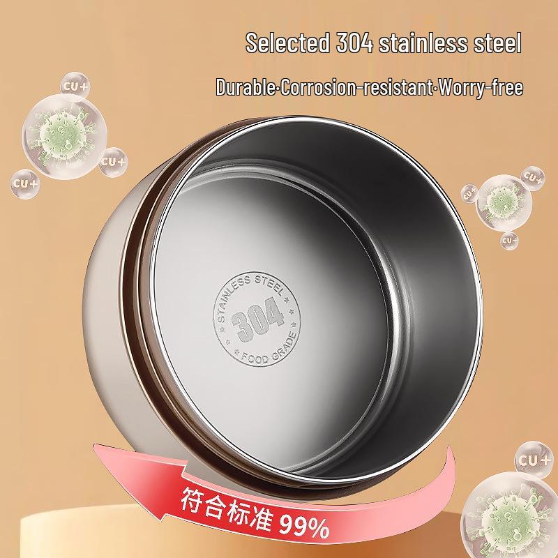 Extra Long Insulated Stainless Steel Bento Lunch Box - Microwaveable & Portable