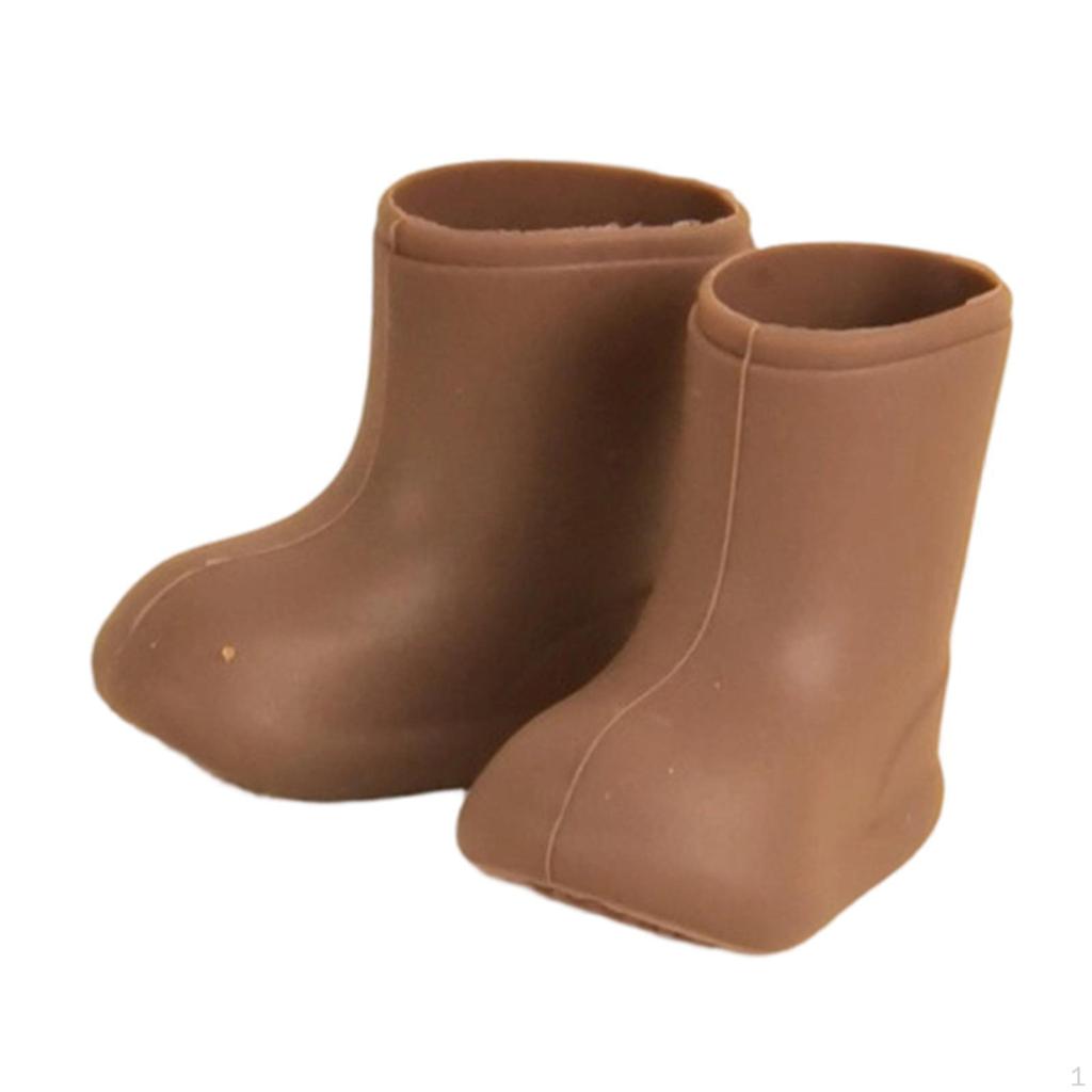 Doll Miniature Shoes Flexible Nonslip Rain Boots Toy Costume Replacement Silicone Handmade